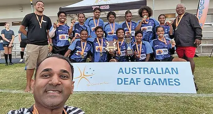Fiji Deaf Women Rugby 7s team.