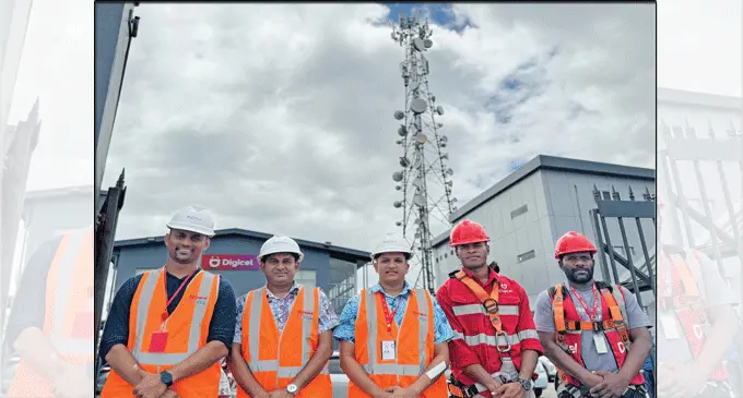 Digicel Fiji and Nokia at work to ready cell tower sites for the roll out of 5G connectivity. Photo: Digicel Fiji