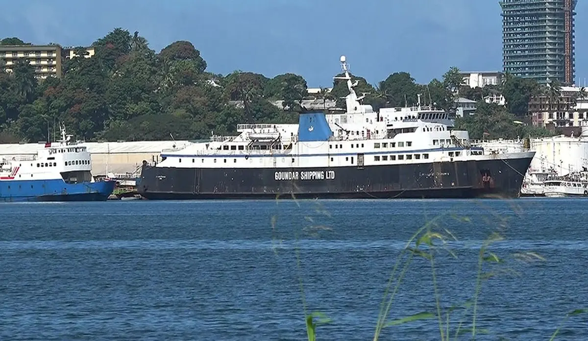 Lomaiviti Princess 4 berthing at the Suva port.