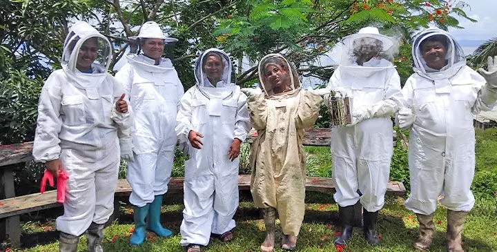 Ana Tovata (right) with other training participants in Taveuni on March 26, 2025. Photo: Supplied