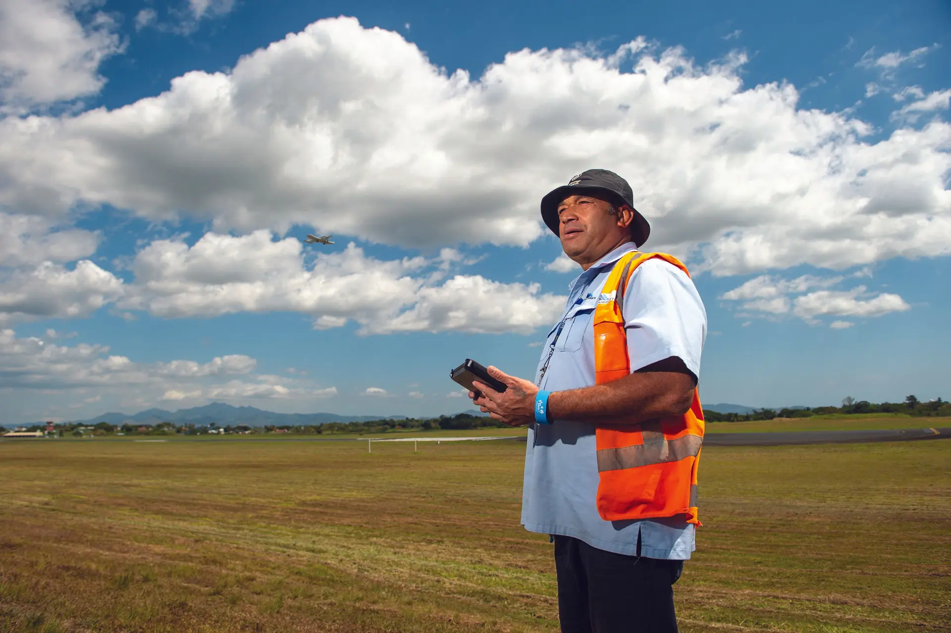 Fiji Airports airside operations co-ordinator Vuniani Derenalagi's Job is to cull animals that stray onto the airport's vast premises. Photo: Leon Lord.