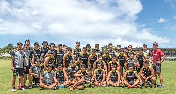 The Junior Japan rugby team in Albert Park, Suva on March 15, 2019. Photo: Oceania Rugby