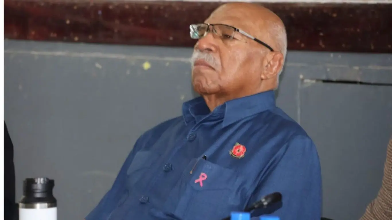 Prime Minister Sitiveni Rabuka at the public consultation on the Constitution (Amendment) Bill 2026 in Somosomo, Taveuni on October 27, 2026.