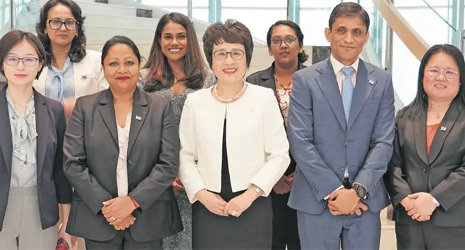 Minister for Trade and Tourism Premila Kumar (front second from left) and delegation with Macau’s Secretary for Administration, Justice and Acting Chief Administrator Chan Hoi Fan (middle) and senior Government officials.