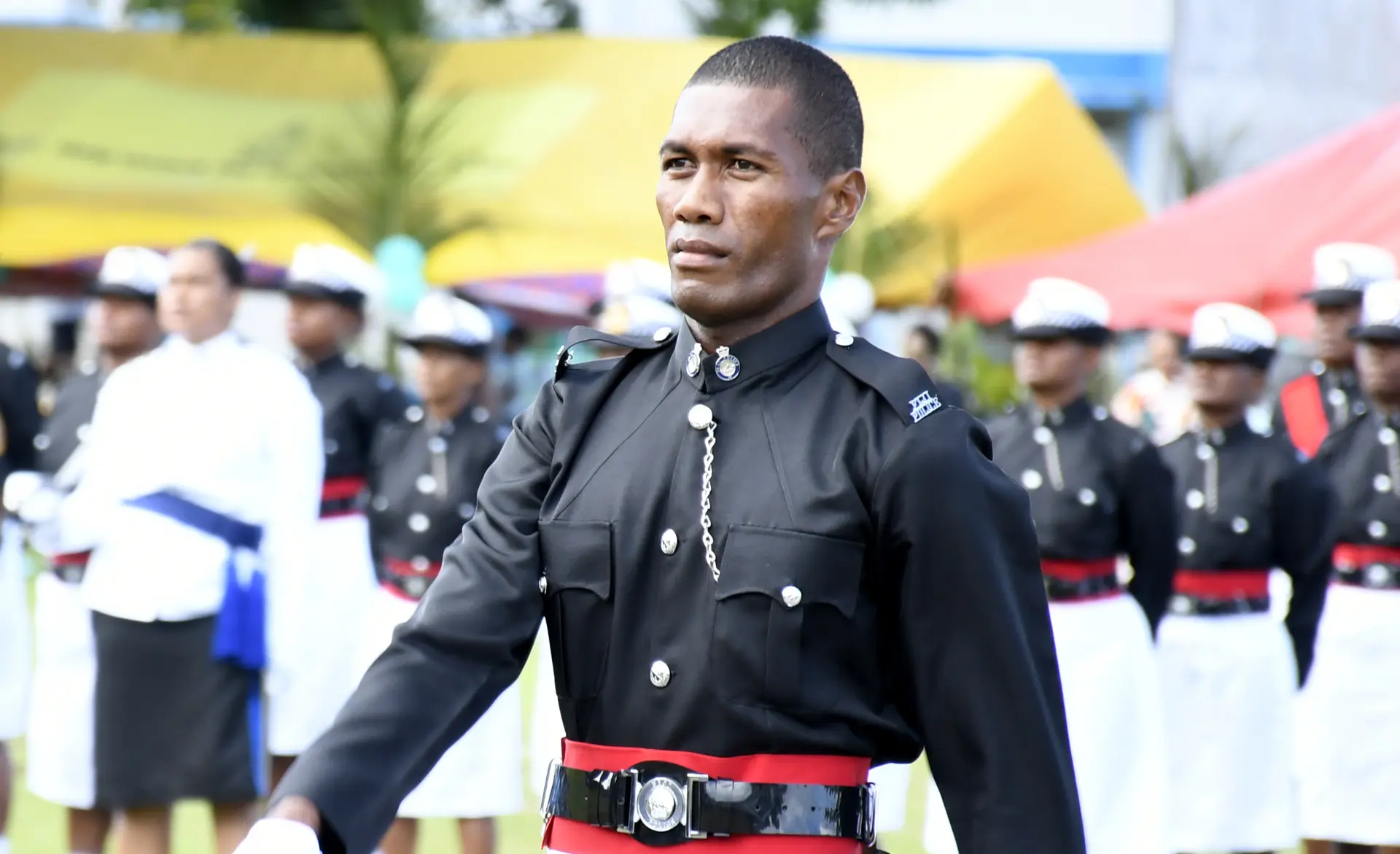 Police passing-out parade, Batch 69 — Baton of Honour winner Police Constable Jekope Viviaturaga at Nasova Grounds in Nasinu on June 19, 2026.