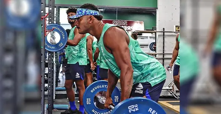 Vilive Miramira during training in Brisbane, Australia on March 17, 2023. Photo: Fijian Drua
