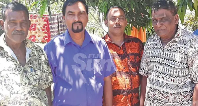 The Fiji Taxi Association general secretary Ashwin Ashish Lal (third from left), with other taxi drivers from Rakiraki. Photo: Salote Qalubau