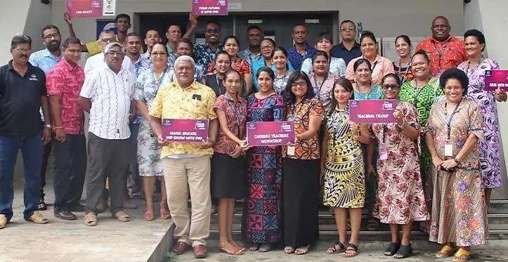 Participants at the Fiji National University face to face workshops