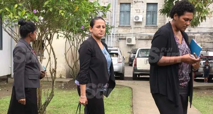 Director of Environment Sandeep Singh (middle), outside the Magistrates Court in Suva on August 5, 2020. Photo. Ashna Kumar