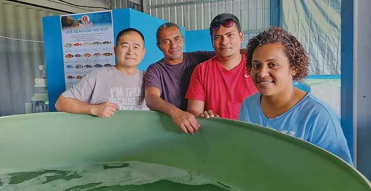Staff of Southern Star Seafood Pty Ltd, which has secured a deal to export live seafoods to San Francisco.