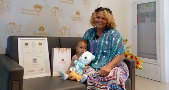 Jessica Brown and her mother Aida Hoyte at the Sri Sathya Sai Sanjeevani Children’s Hospital in Nasese, Suva on September 27, 2022. Photo: Jone Salusalu