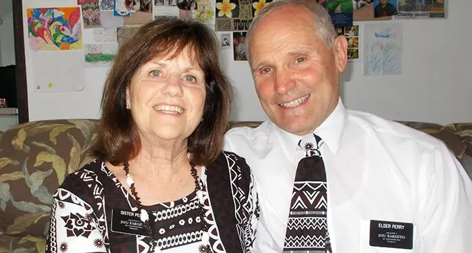 Missionary couple Sister Wendy Perry and Elder Russell Perry of the Church of Jesus Christ of Latter-day Saints.  Photo: LDS Charities  