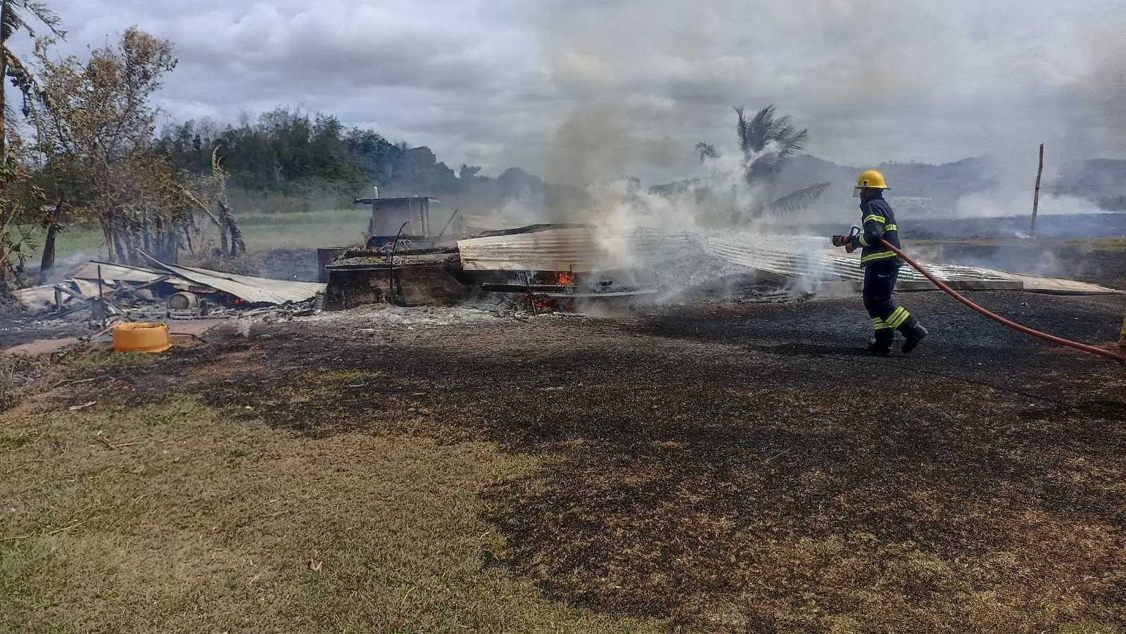 No one was inside the house at the time and no injuries or deaths were reported, according to the National Fire Authority (NFA).