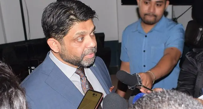 Attorney-General and Minister for Economy Aiyaz Sayed-Khaiyum outside  Parliament on July 17, 2020.  Photo: Ronald Kumar