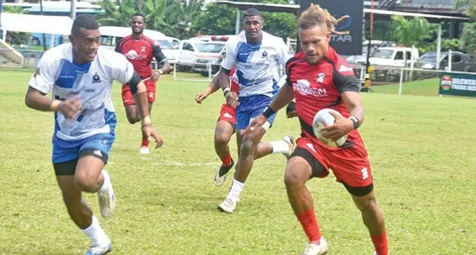 Action from the Police White and Yamacia during the Fiji Bitter Nawaka 7s at Prince Charles Park,Nadi, on February 27, 2021.  Photo: Waisea Nasokia
