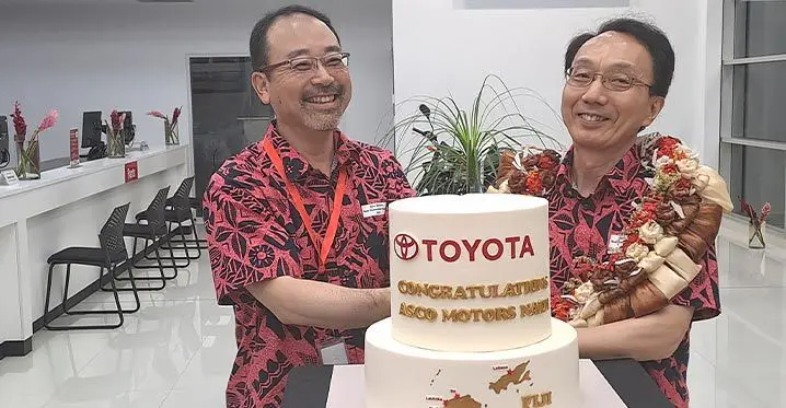 Toyota Tsusho (South Sea) Limited managing director Akira Shida and Japanese ambassador Kawakami Fumihiro. Photo: Waisea Nasokia