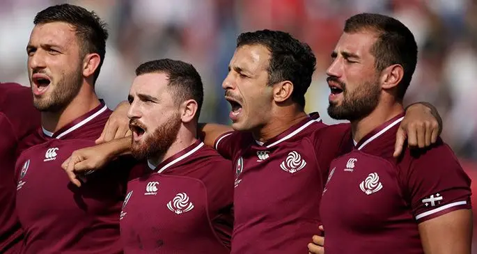 Georgia captain Merab Sharikadze said the Georgian team have been practicing with a ball dunked in soapy water to help them get good grips with the hot, humid weather in Japan. Souce: World Rugby