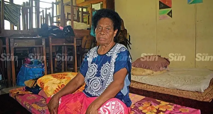 Losalini Diela at the evacuation centre in Nadi. Photo: Mereleki Nai