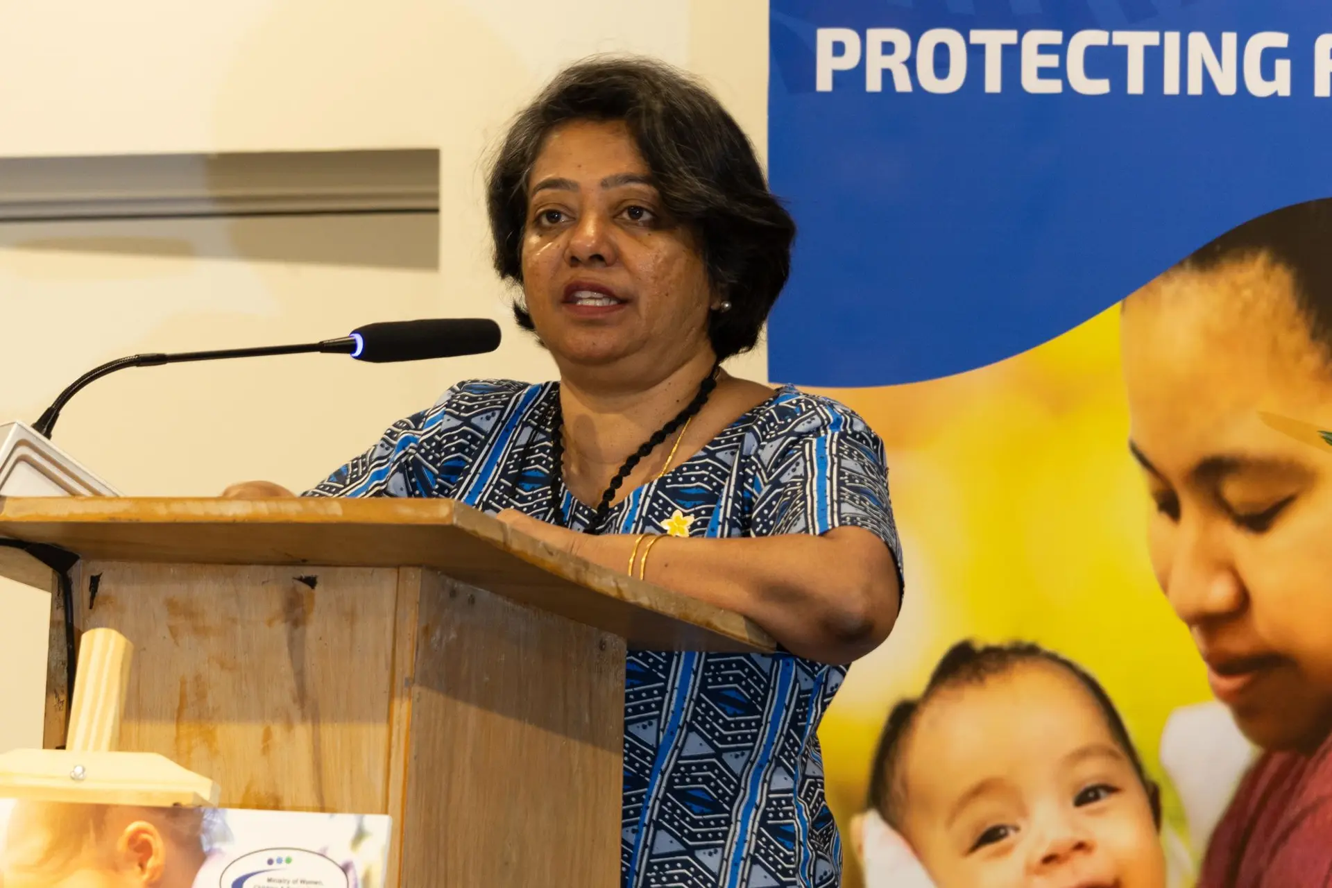 Minister for Women, Children and Social Protection, Sashi Kiran while officiating the opening of the Symposium on Child Sexual Abuse in Fiji. 