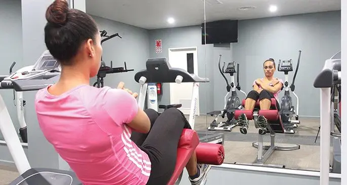 Guests at the Grand Pacific Hotel gym must be users of the careFiji app.