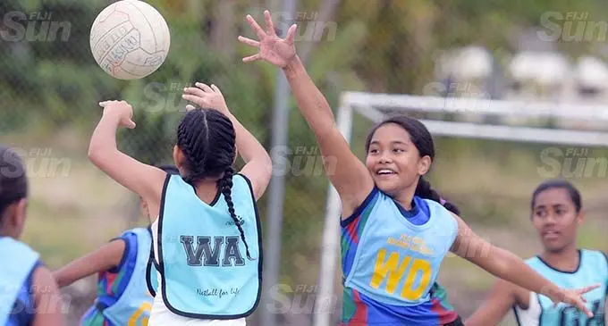 Nadera Crystal clash with Nadera Ruby in the Nasinu Netball Association competition at the National Netball Centre in Suva on September 5, 2020. Photo: Ronald Kumar