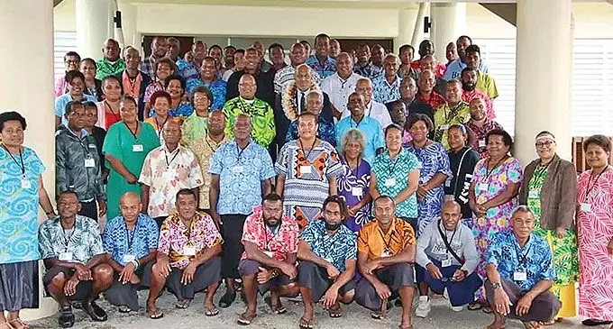 Minisita ni Veika Vakaitaukei, ko Ifereimi Vasu, kei ira na mata mai na soqosoqo vaka Melanisia ka ra vakaitikotiko ena noda vanua. Photo: Tabacakacaka Vakaitaukei