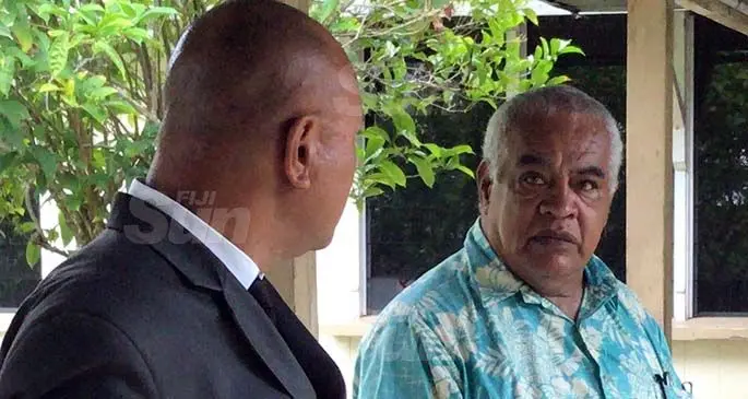 Esika Macu Bolatagane Manulevu (right) outside the Magistrates Court in Suva on April 9, 2021. Photo: Ashna Kumar