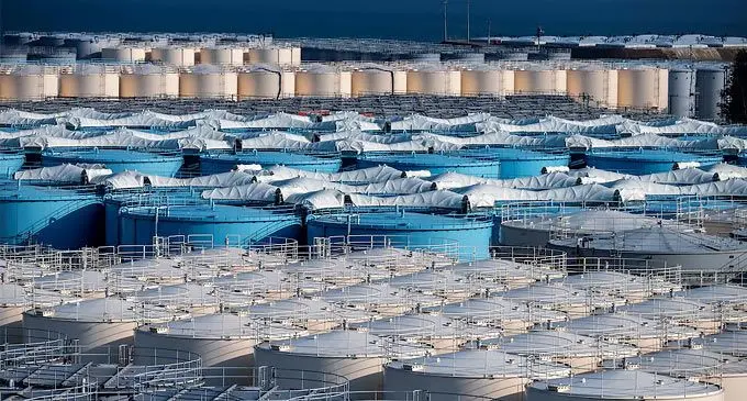 Storage tanks for contaminated water at Tokyo Electric Power Co.’s Fukushima Daiichi nuclear power plant.