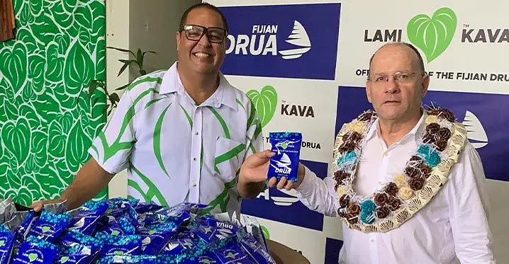 From Left: Lami Kava managing director, Donnie Yee and Drua CEO Mark Evans. 