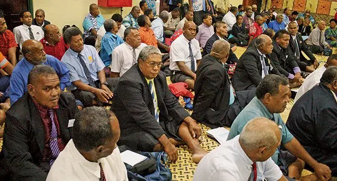 Representatives of the Lau Provincial Council at Studio 6 Apartments in Suva on June 1, 2022. Photo: Ronald Kumar