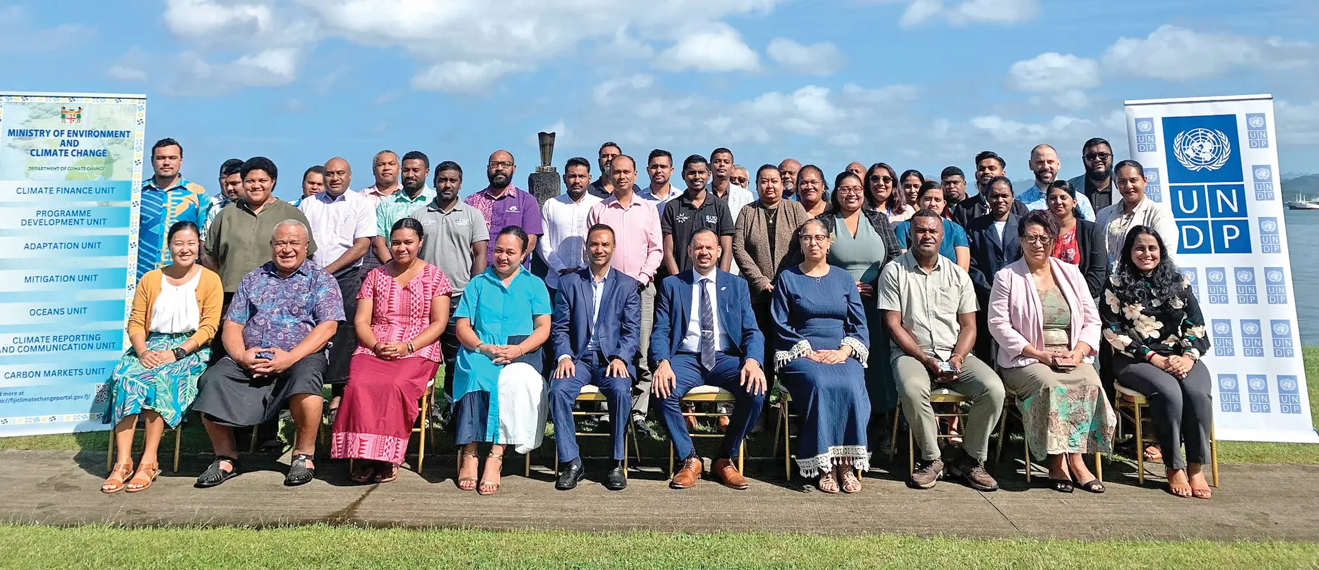 Sixth from left, Permanent Secretary for Environment and Climate Change, Dr Sivendra Michael along with other stakeholders during the costed implementation workshop in Suva on May 4, 2026. 