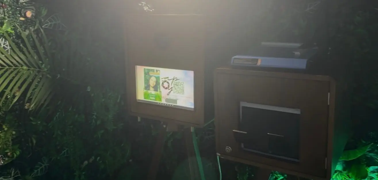 A photo booth set up inside the Palmolive Oasis experience at MHCC Suva, offering visitors a space to create and capture their social media content yesterday.