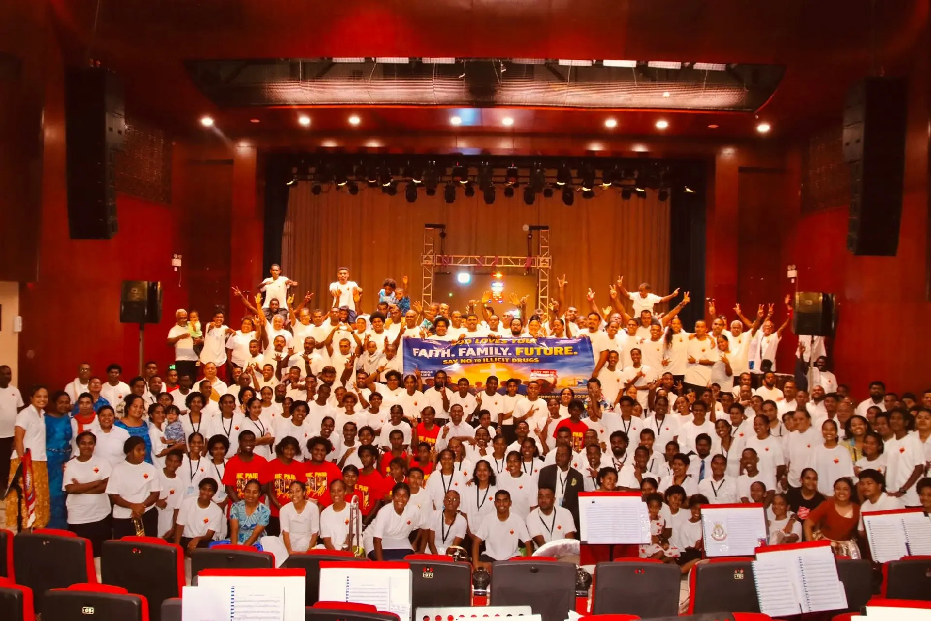 Youths participating during the annual Ecumenical Resurrection Sunday at the Suva Civic Centre.