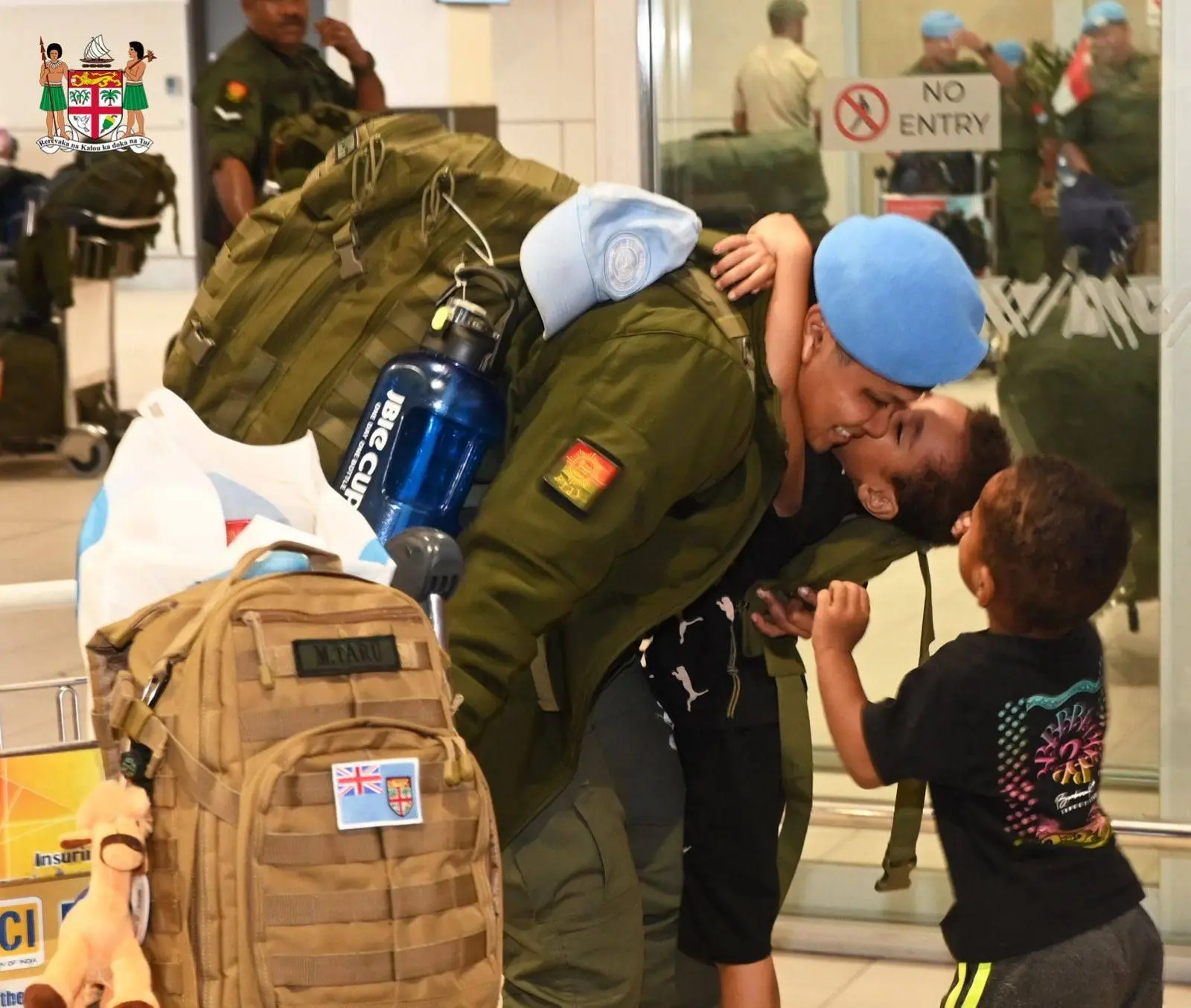 Scenes of relief and joy unfolded at Nadi International Airport as families, friends, and loved ones gathered to welcome home the soldiers after months of service abroad. 