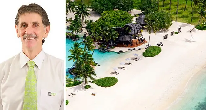 Bank South Pacific (BSP) Group outgoing Chief Executive Officer, Robin Fleming and Laucala Island Resort.