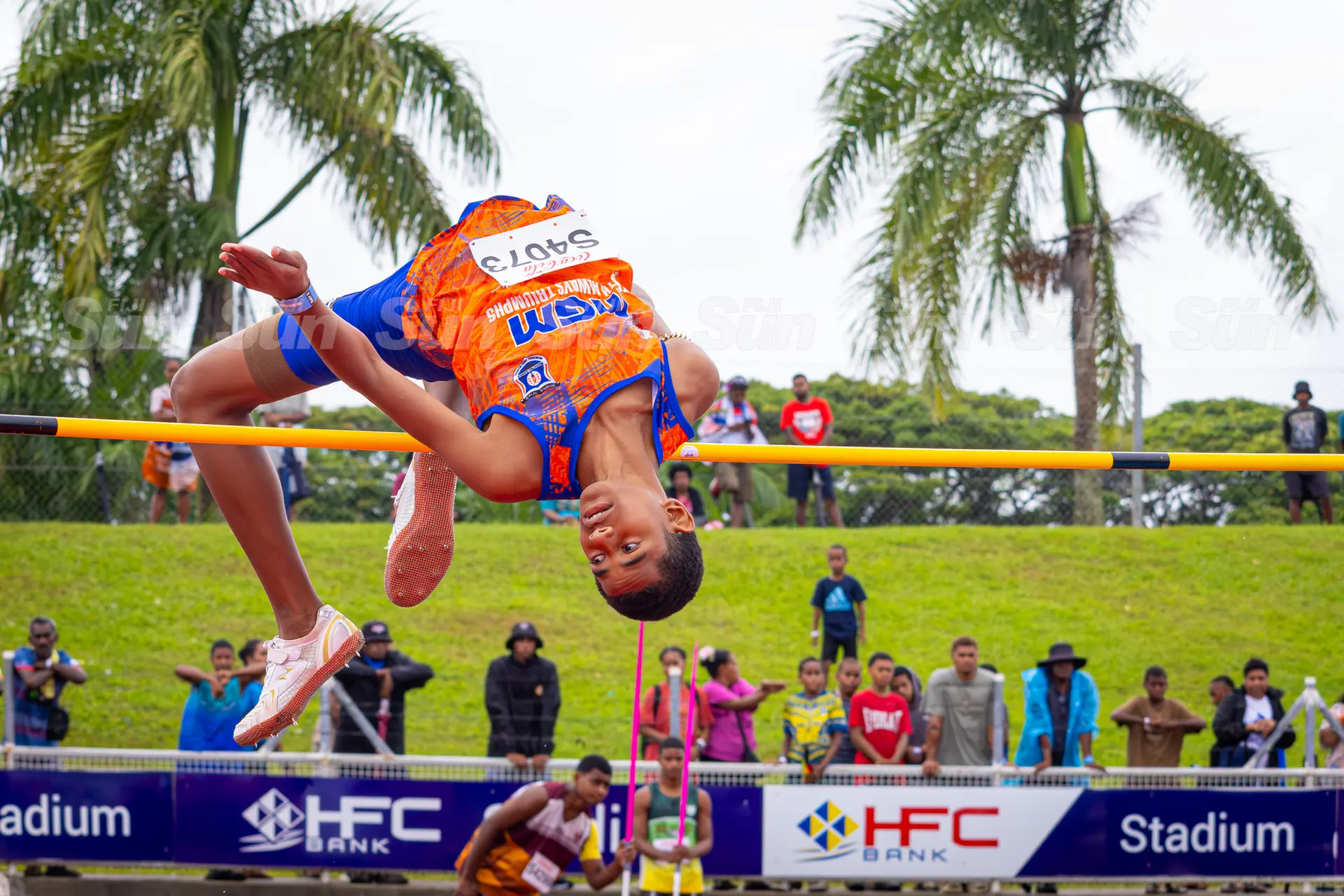 John Uluilakeba of MGM High School delivered a record-breaking performance in the Sub Junior Boys High Jump, 