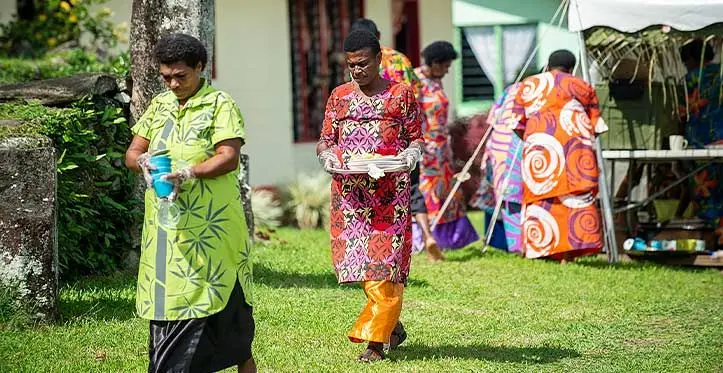Women catering at the GCC Meeting on Bau Island on May 23, 2023. Photo: Leon Lord