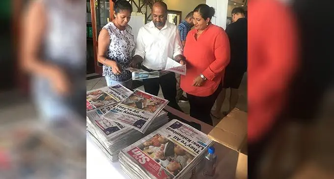 Satpreet Kayr, Ravinit Sami and Nikhat  registering at the 2022 CIC annual conference, held at the Warwick Fiji Photo:  Frederica Elbourne
