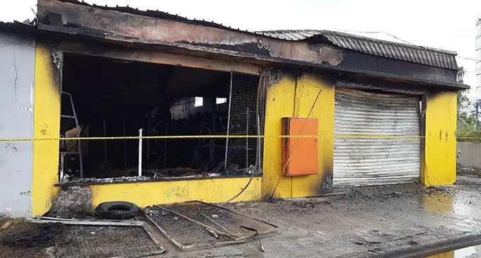 The Ba Motor Parts Limited shop that caught fire on December 2, 2019.  Photo: Shalveen Chand