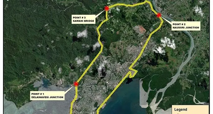 The Suva lockdown area.