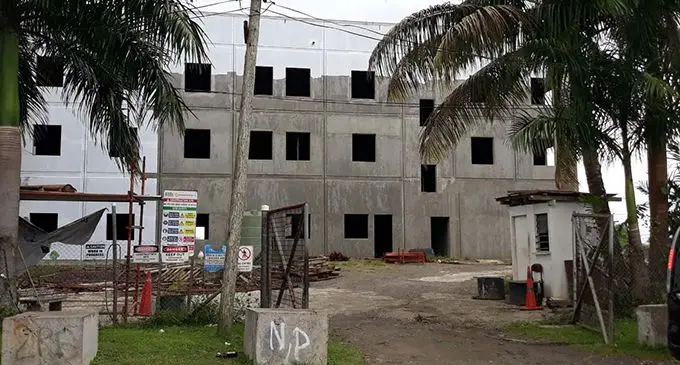 Carpenters Fiji foreshore development under construction.