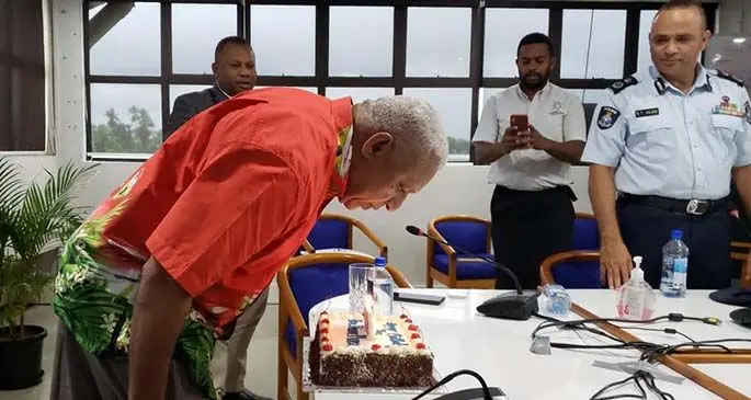 Prime Minister Voreqe Bainimarama celebrates his 66th birthday on April 27, 2020. Photo: Twitter/NDMO