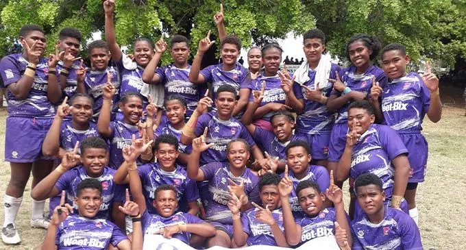 Sigatoka Methodist College Under-16 girls at Prince Charles Park, Nadi, today. Photo: Sereana Salalo.