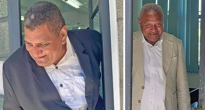 Former National Fire Authority chief executive officer, John O’Connor and Carpenters Finance Ltd’s managing director, Daniel Whippy.