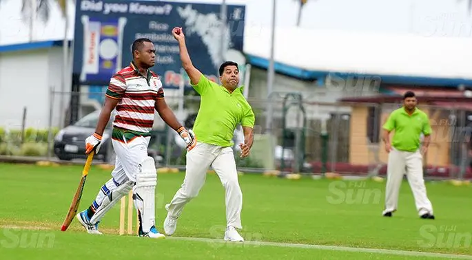 Fiji Cricket T-10 Bula Competition action between BSP and Army Cricket side at Albert Park on July 11, 2020. Photo: Ronald Kumar.