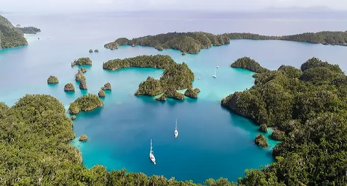 The Bay of islands in Vanua Balavu, Lau.
