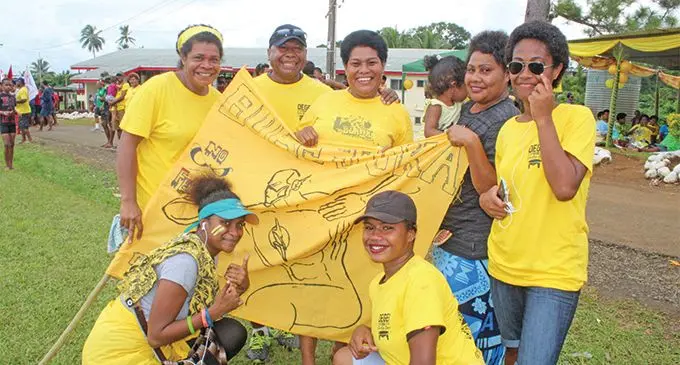 Degei house parents and supporters from left Sereana Babitu,Tevita Rogo,Miriama Tinai,Vani,Meta Vakalaca,Vasemaca Marama and Leba Vakalaca during the RKS interhouse competition on February 14,2019.Photo:Simione Haravanua.