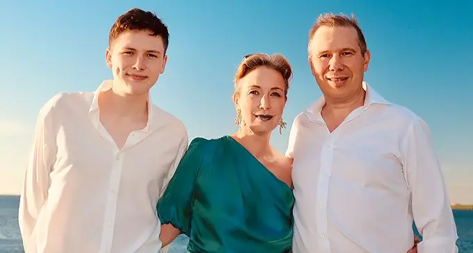 Matteo Dressino with his mother Katrin and dad, Fiji Marriott Resort general manager Silvano Dressino.