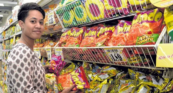 Adi Taraivosa Usavakarua during her shopping spree at the Shop N Save Supermarket in Votualevu, Nadi yesterday. Photo: WAISEA NASOKIA