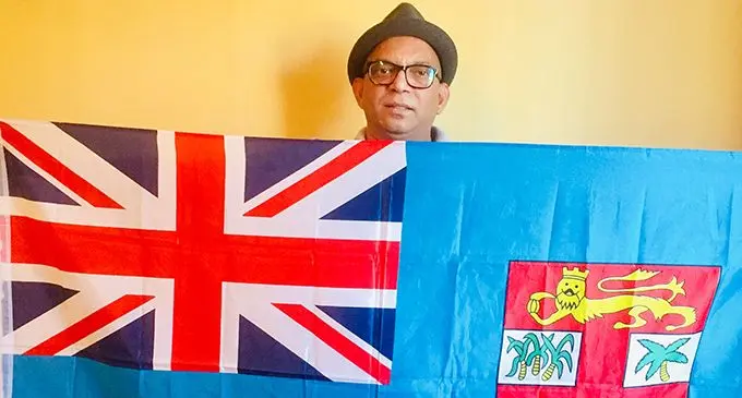 Fijian 7s fan Jagat Singh all ready for Las Vegas before heading back home in Vancouver to cheer them on in the Canada 7s next weekend.  Photo: Asuad Ali 